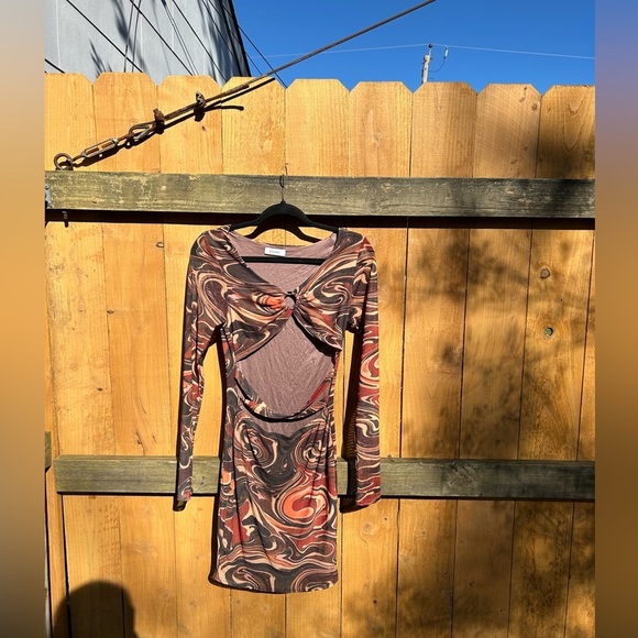 Reeling Colors Sheer Cut‎ Out Dress size large black bead dolls kill marbled - Picture 3 of 11